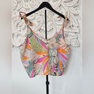 Rip Curl Vibrant Leafy Crop Top Cotton - Loose & Comfy Women's Size X-Small & XL